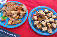 food on vegan stall