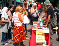 crowds at the stall