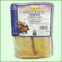 delicious vegan organic Biona Spring Rolls