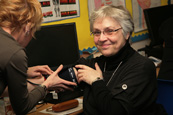 Checking blood pressure